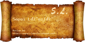Sepsi László névjegykártya