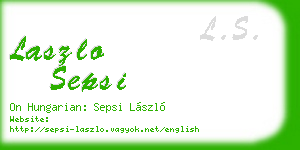 laszlo sepsi business card