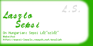 laszlo sepsi business card